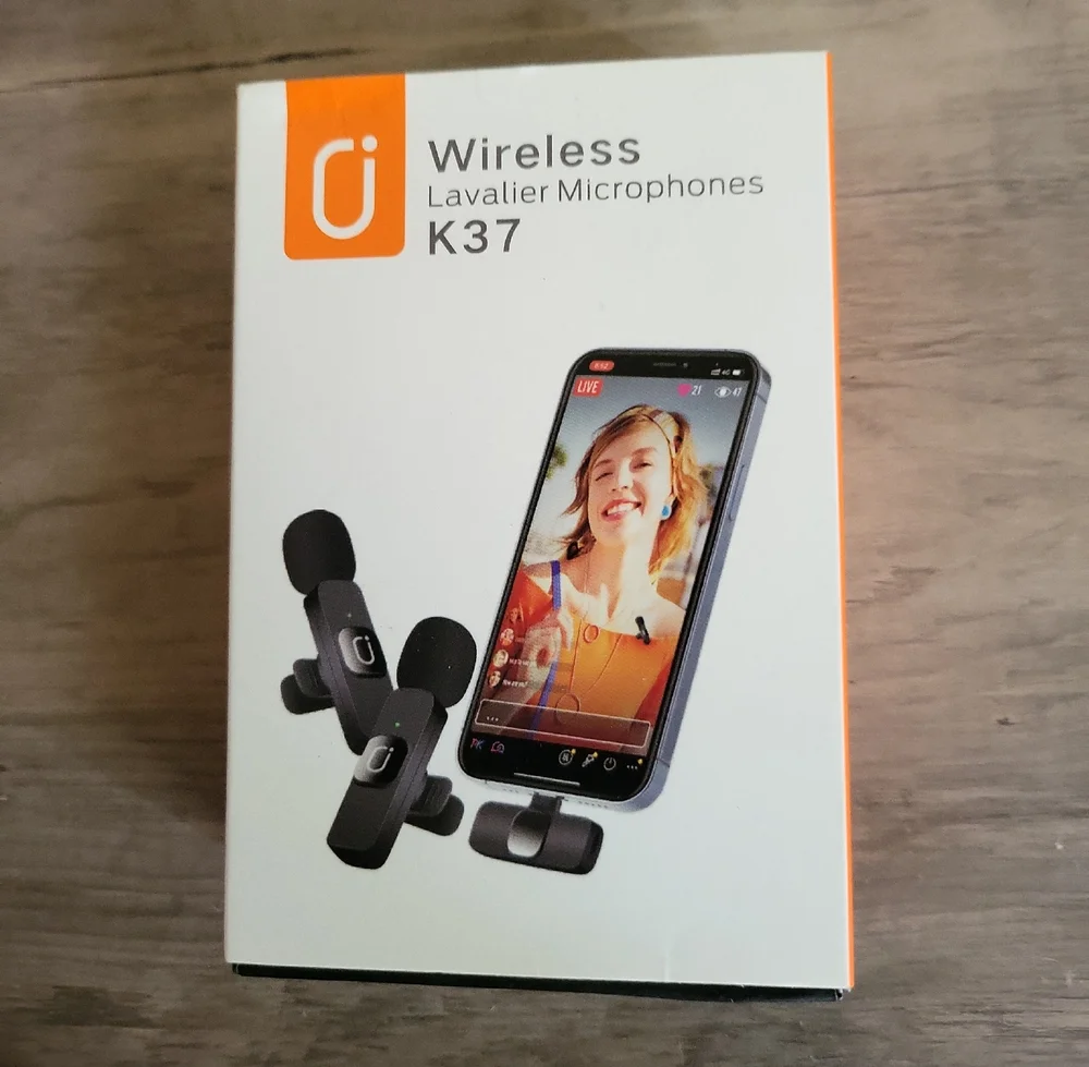 Black Wireless Headset for Smartphones with Clip-On Microphone